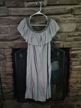 loft beach scroll cutout tiered maxi dress Loft Beach Poplin Cutout Twist Maxi Pocket Dress Size Large Maple Cherry Women's